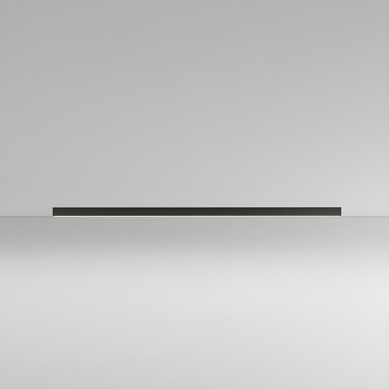 Minimalist Linear Black LED Flush Mount Ceiling Light