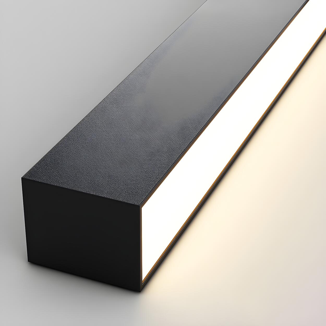 Minimalist Linear Black LED Flush Mount Ceiling Light