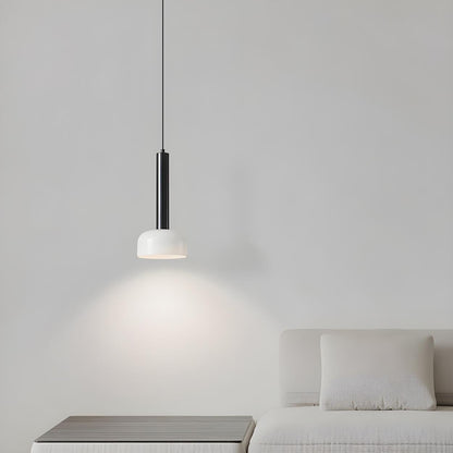 Minimalist Living Room White Glass Dome Pendant Light