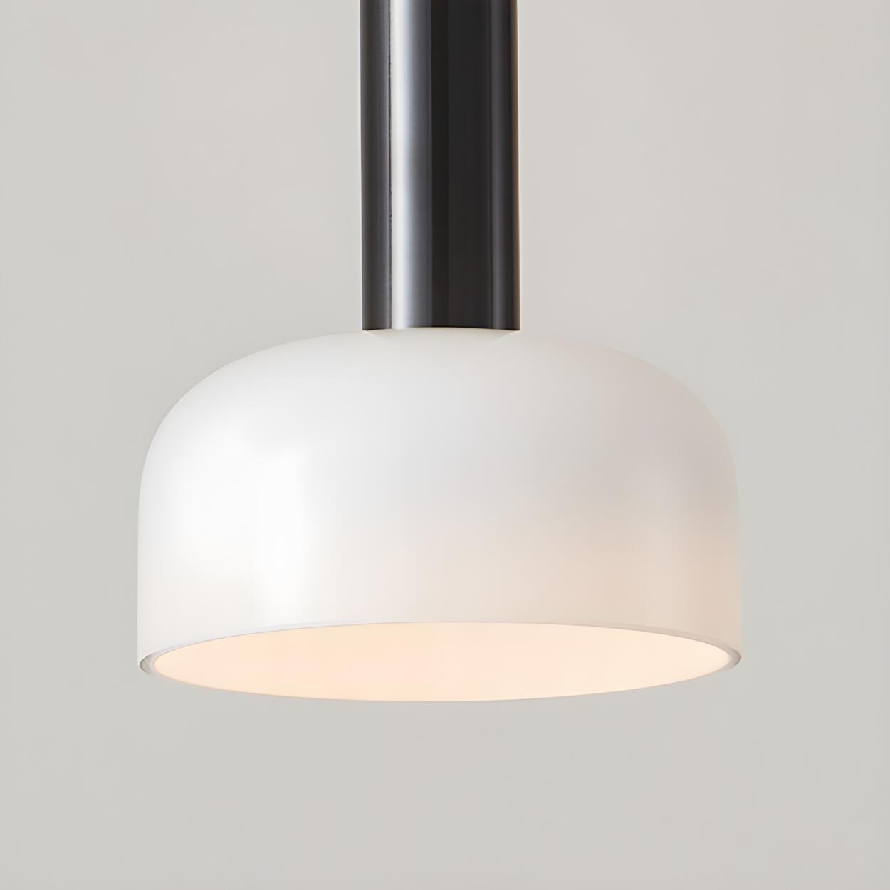 Minimalist Living Room White Glass Dome Pendant Light