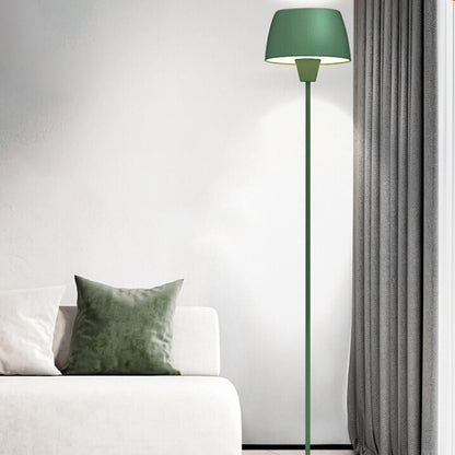 Minimalist Modern Green Barrel Metal Floor Lamp