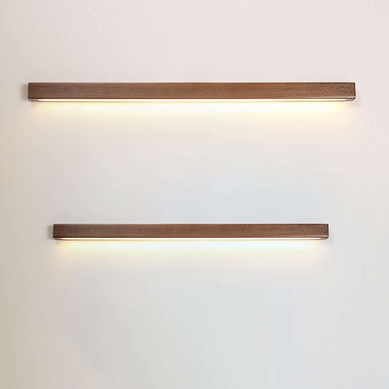 Minimalist Rectangular Wooden Linear LED Vanity Light