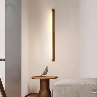 Minimalist Rectangular Wooden Linear LED Vanity Light