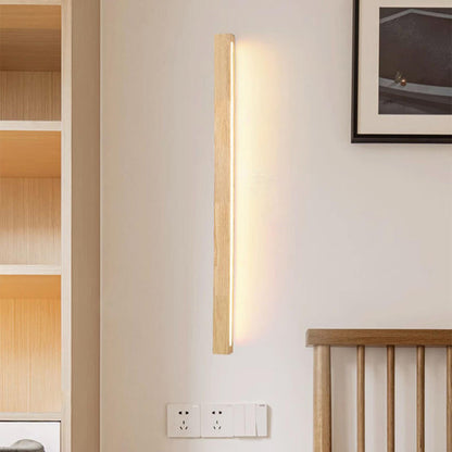 Minimalist Rectangular Wooden Linear LED Vanity Light