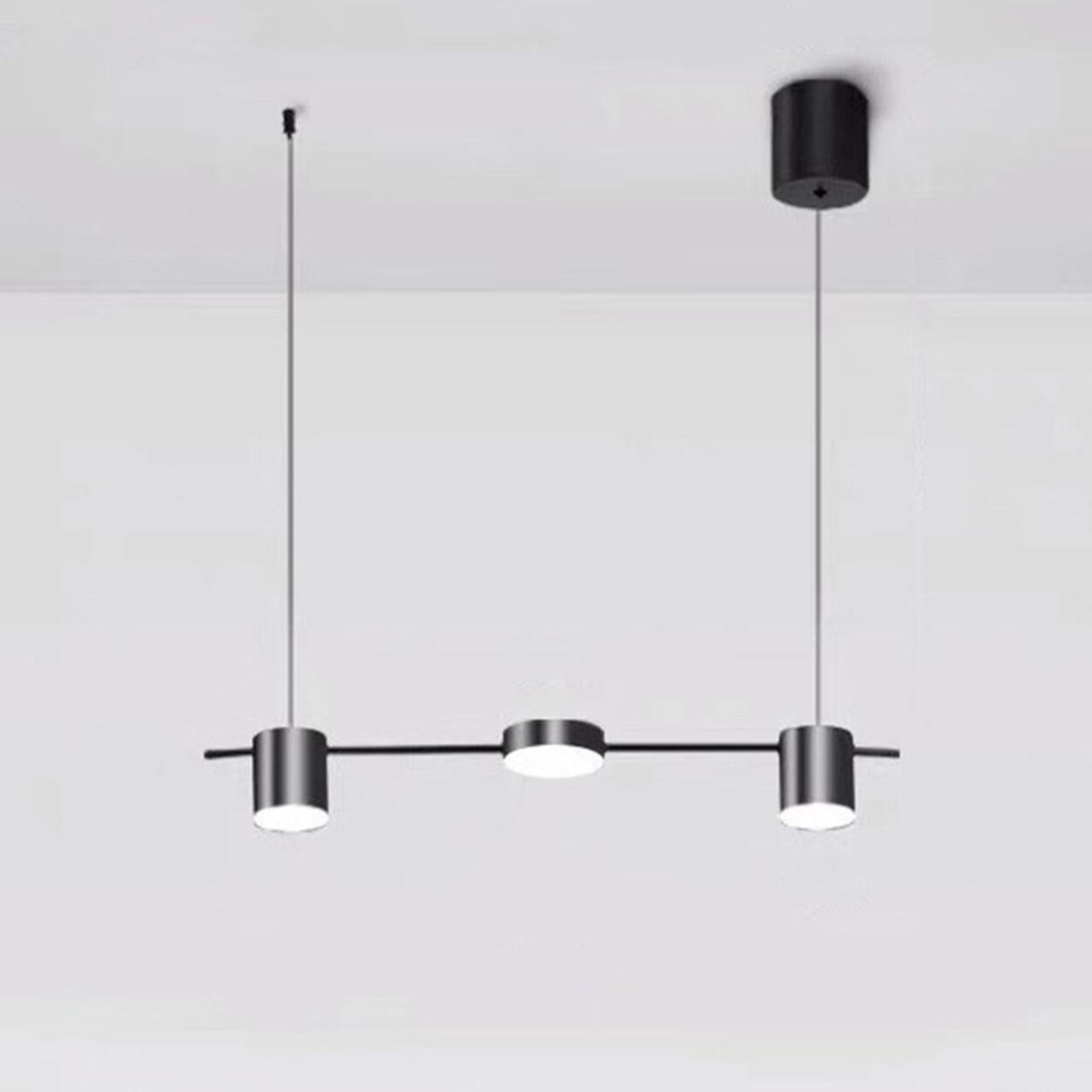 Modern Adjustable 3-Light Cylinder Island Pendant Light