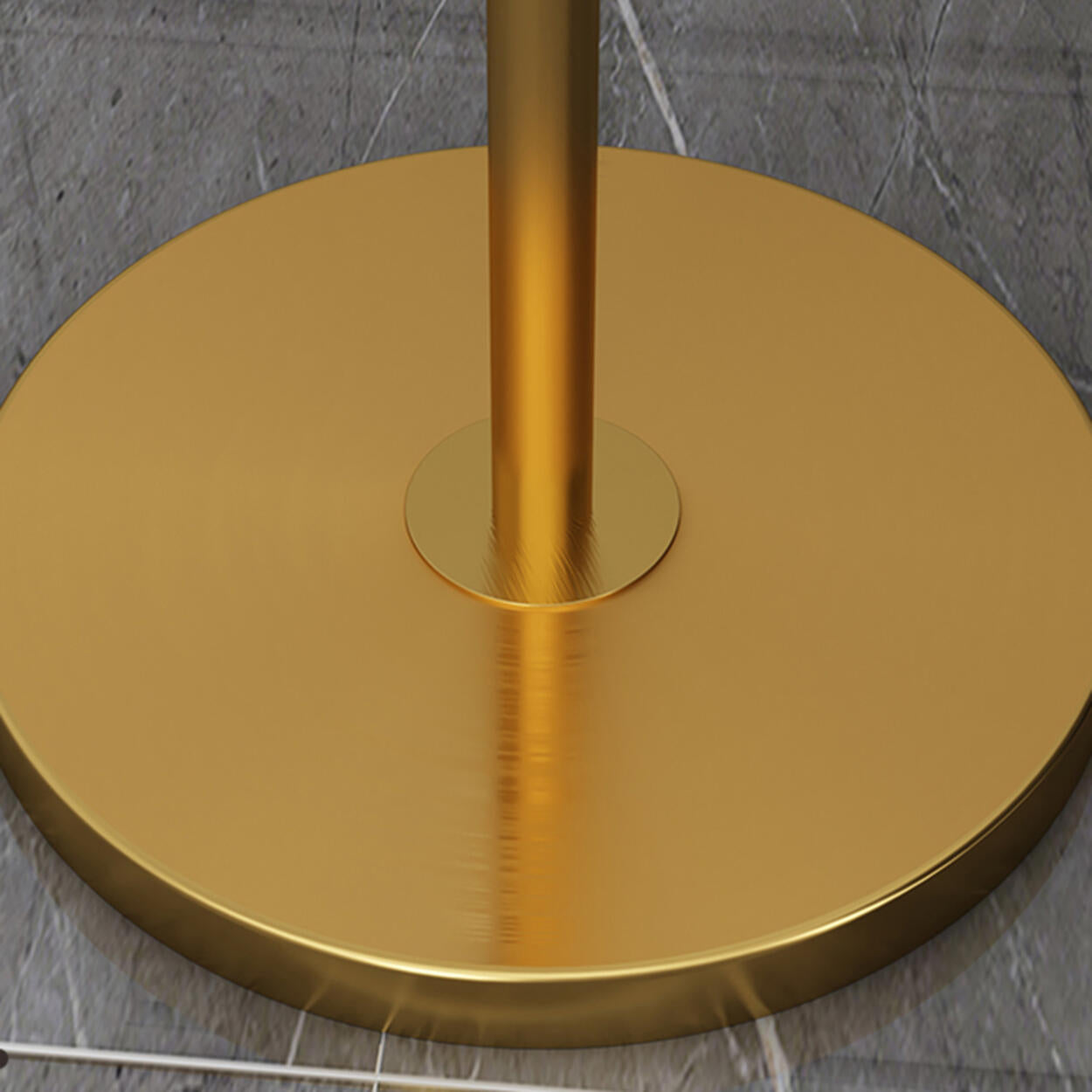 Modern Adjustable Barrel Gold Metal Floor Lamp