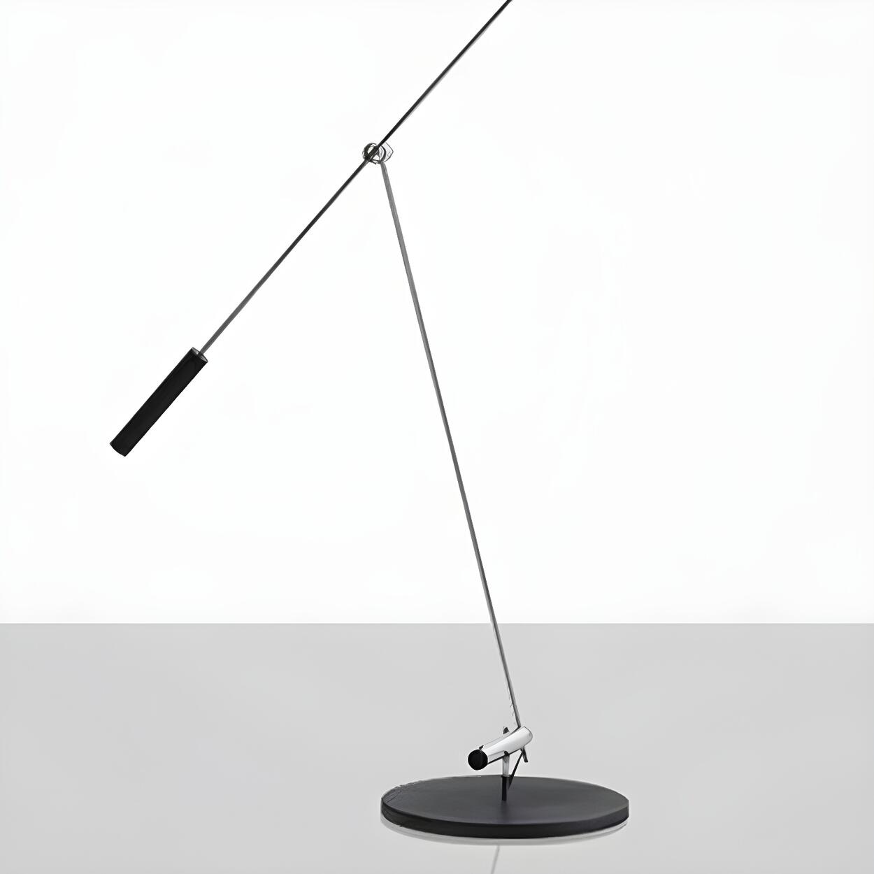 Modern Adjustable Black Disc Metal LED Floor Lamp