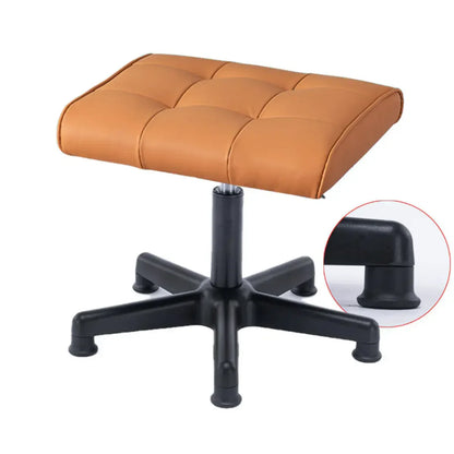 Modern Backless Rectangular Synthetic Office Stool Orange