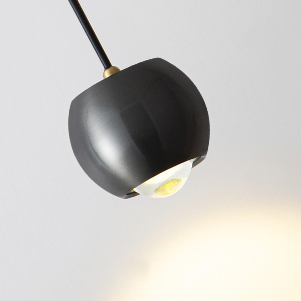 Modern Bedroom Globe Metal Dual Black Sphere Pendant Light