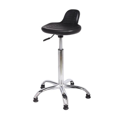 Modern Black Alloy Low Back Office Stool with Casters