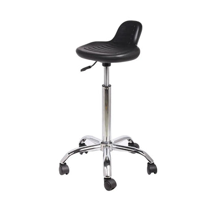 Modern Black Alloy Low Back Office Stool with Casters