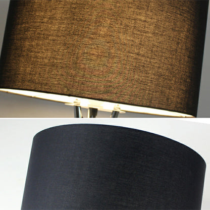 Modern Black Drum Shade Tripod Metal Floor Lamp