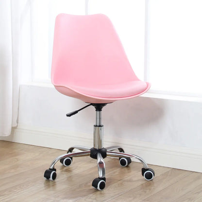 Modern Black Ergonomic Office Stool Wheels Adjustable Height