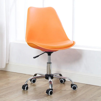 Modern Black Ergonomic Office Stool Wheels Adjustable Height