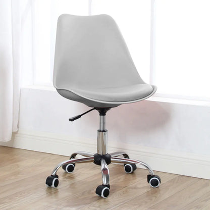 Modern Black Ergonomic Office Stool Wheels Adjustable Height