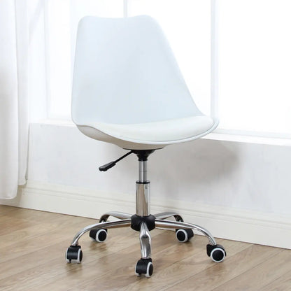 Modern Black Ergonomic Office Stool Wheels Adjustable Height