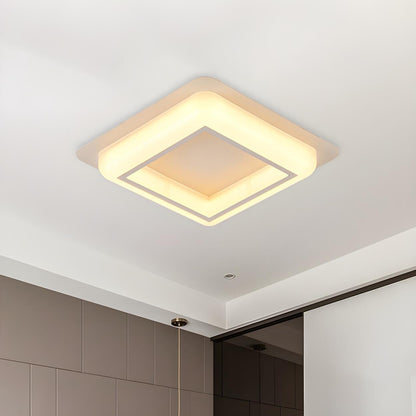 Modern Black Square LED Flush Mount Ceiling Light