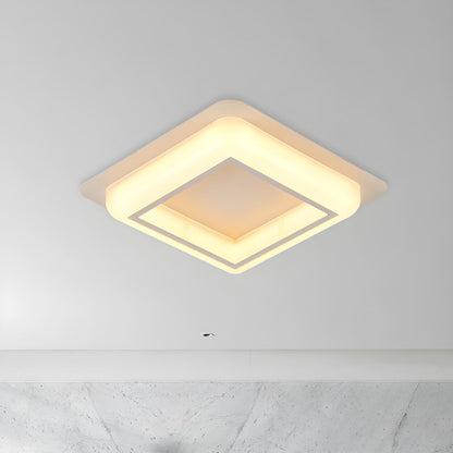 Modern Black Square LED Flush Mount Ceiling Light