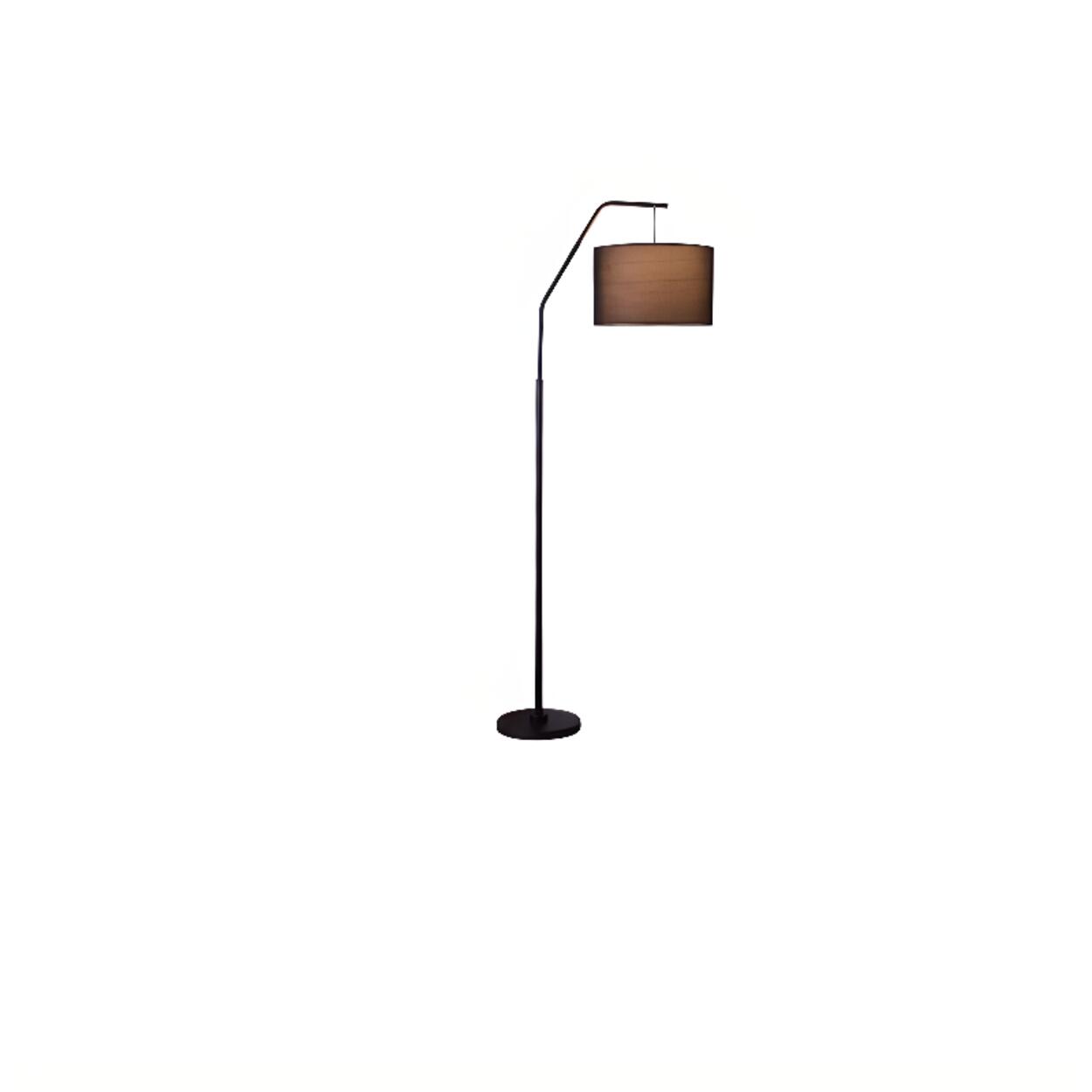 Modern Brass Drum Flexible Height Floor Lamp Foot Switch