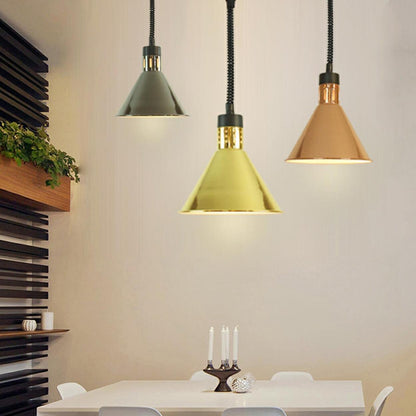 Modern Colorful Cone Metal Dining Room Pendant Light