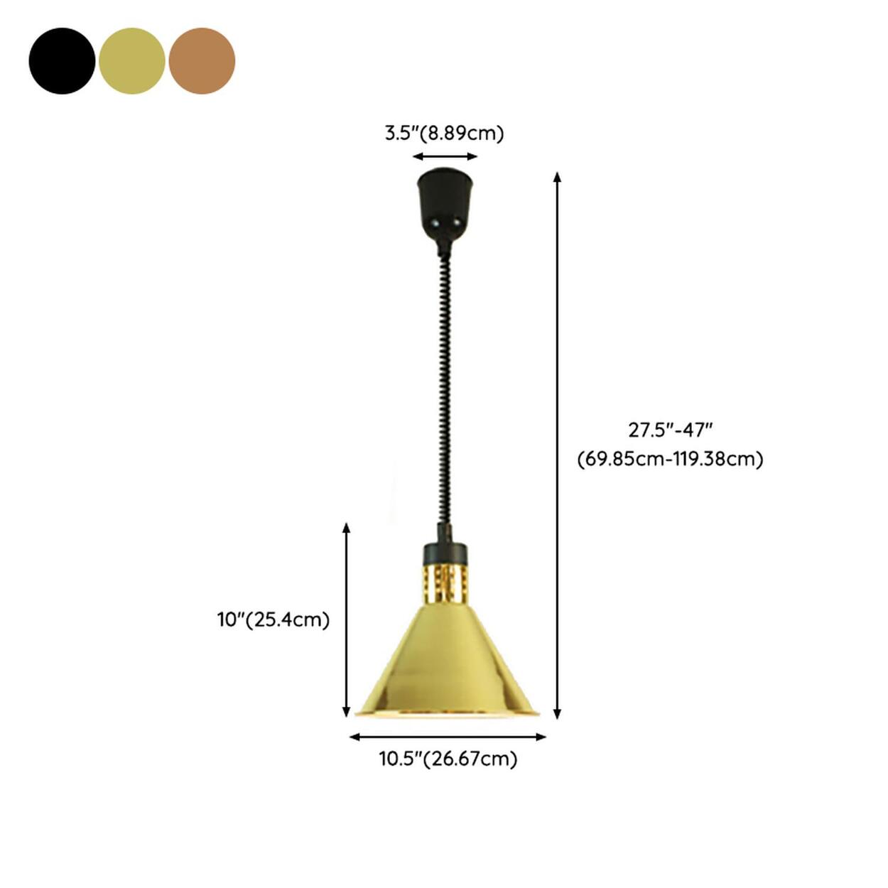 Modern Colorful Cone Metal Dining Room Pendant Light