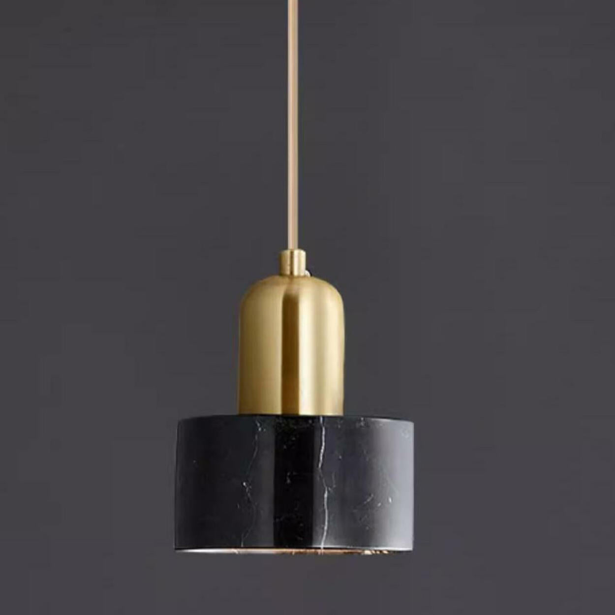 Modern Cylinder Marble Dining Room Pendant Light