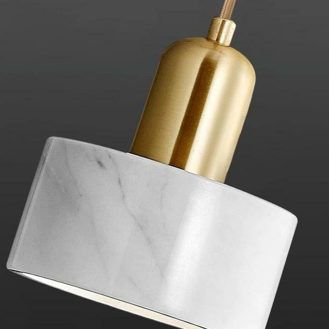 Modern Cylinder Marble Dining Room Pendant Light