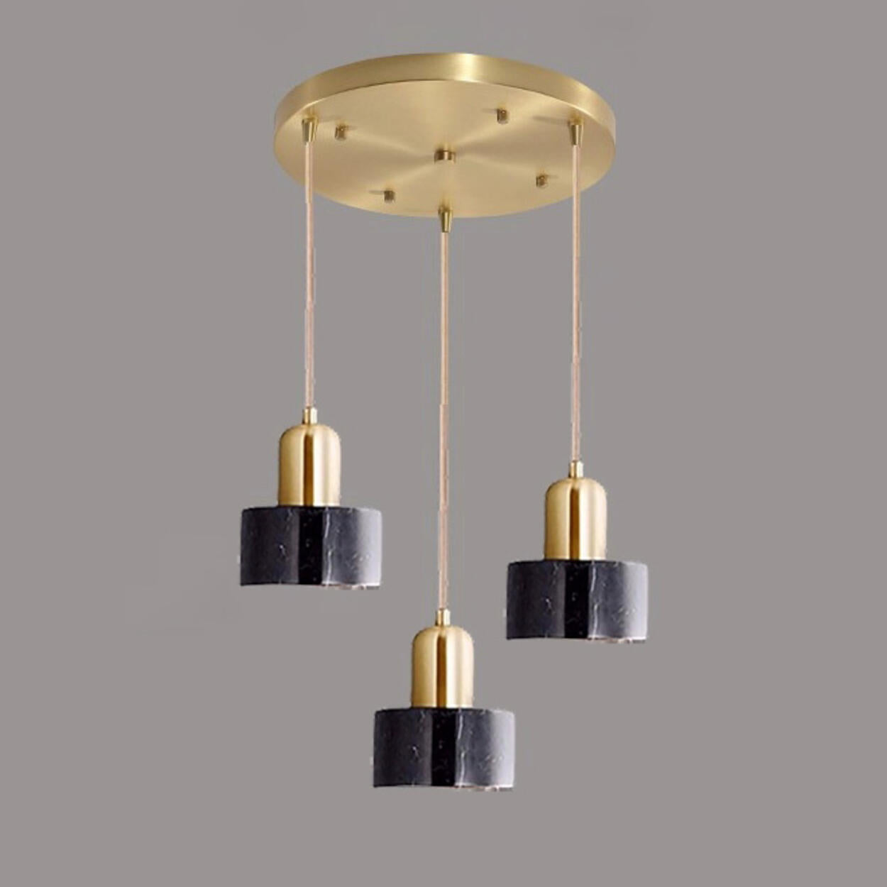 Modern Cylinder Marble Dining Room Pendant Light