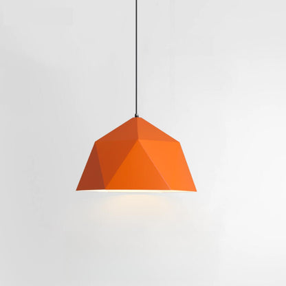 Modern Dome Orange Pendant Light Adjustable Height