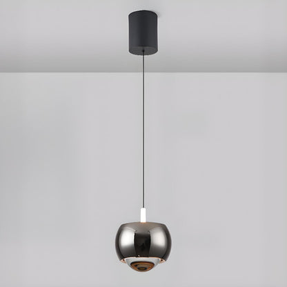 Modern Double Glass Ball Led Pendant Light Adjustable Cord