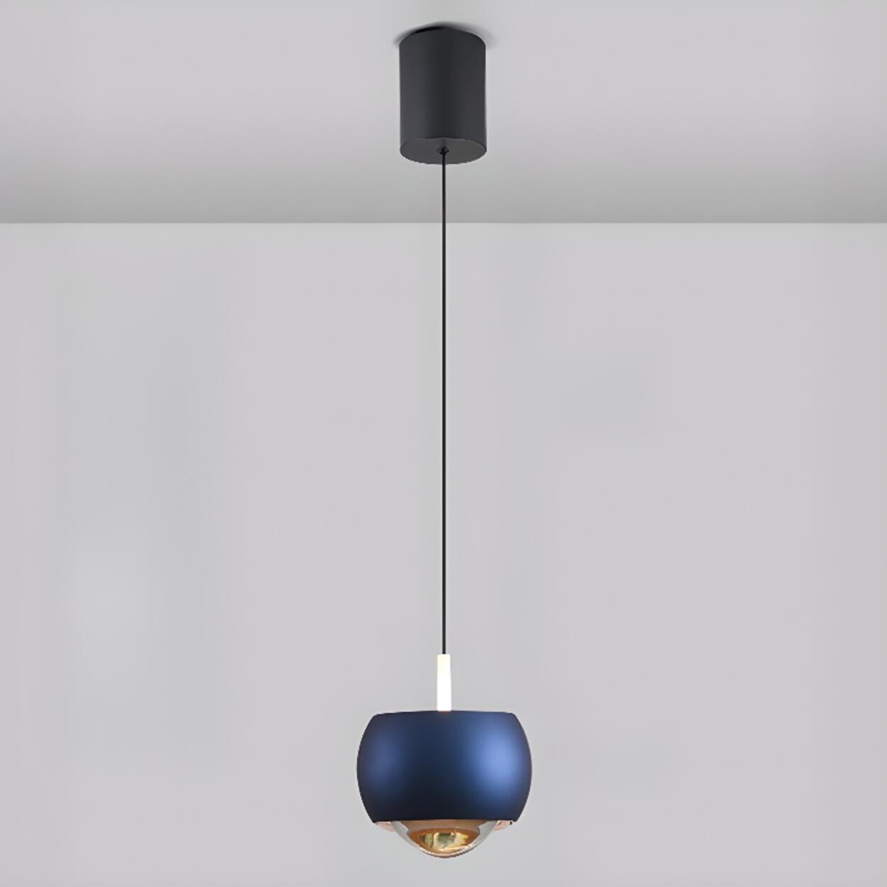 Modern Double Glass Ball Led Pendant Light Adjustable Cord