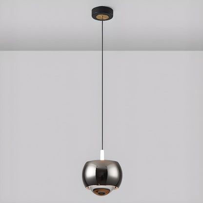 Modern Double Glass Ball Led Pendant Light Adjustable Cord