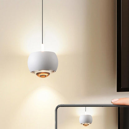 Modern Double Glass Ball Led Pendant Light Adjustable Cord