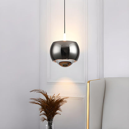 Modern Double Glass Ball Led Pendant Light Adjustable Cord