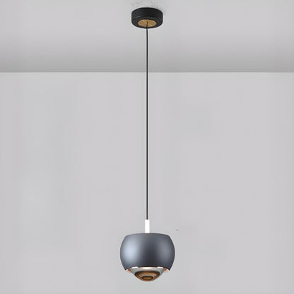 Modern Double Glass Ball Led Pendant Light Adjustable Cord