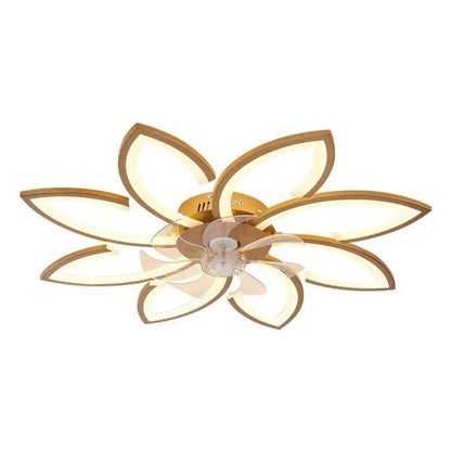 Modern Flower Shaped Dimming Ceiling Fan with LED Light