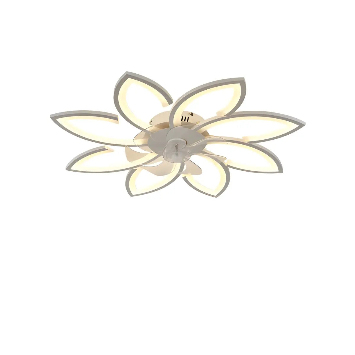 Modern Flower Shaped Dimming Ceiling Fan with LED Light