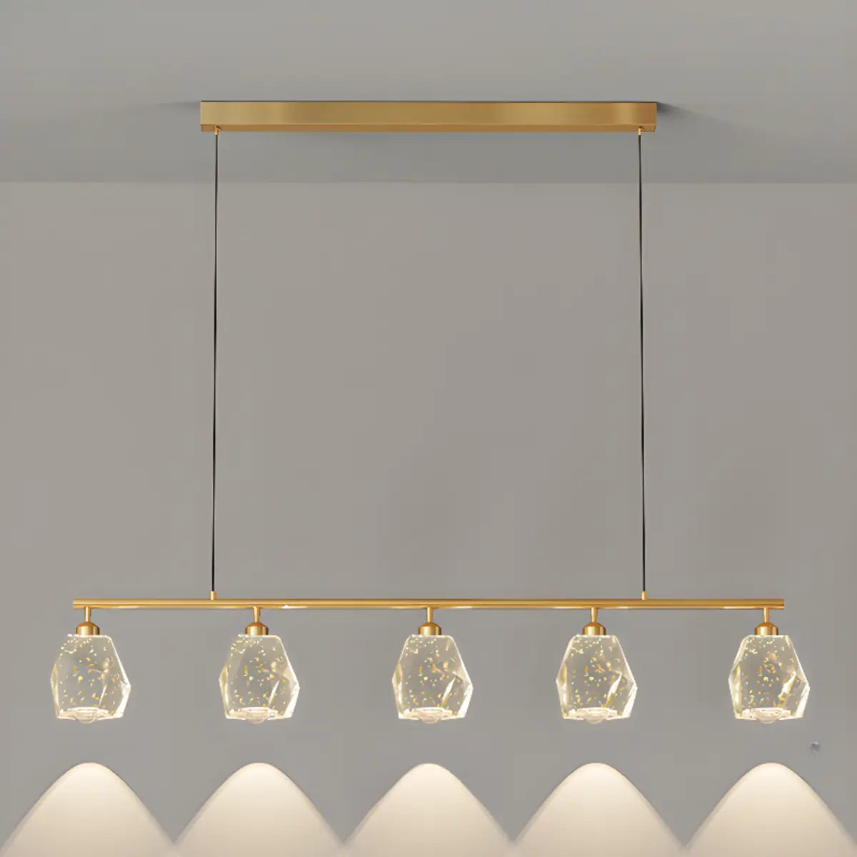 Modern Geometric Gold Pendant Light Kitchen Island Large