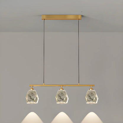 Modern Geometric Gold Pendant Light Kitchen Island Large