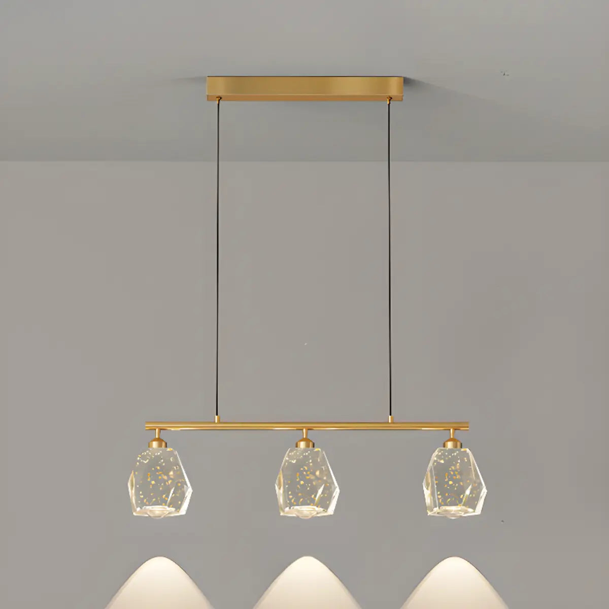 Modern Geometric Gold Pendant Light Kitchen Island Large