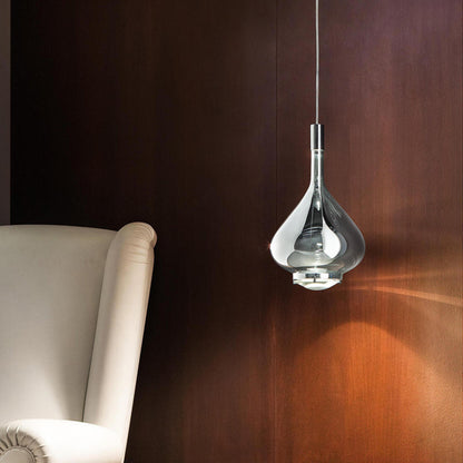 Modern Glass Teardrop LED Pendant Light Flexible Length