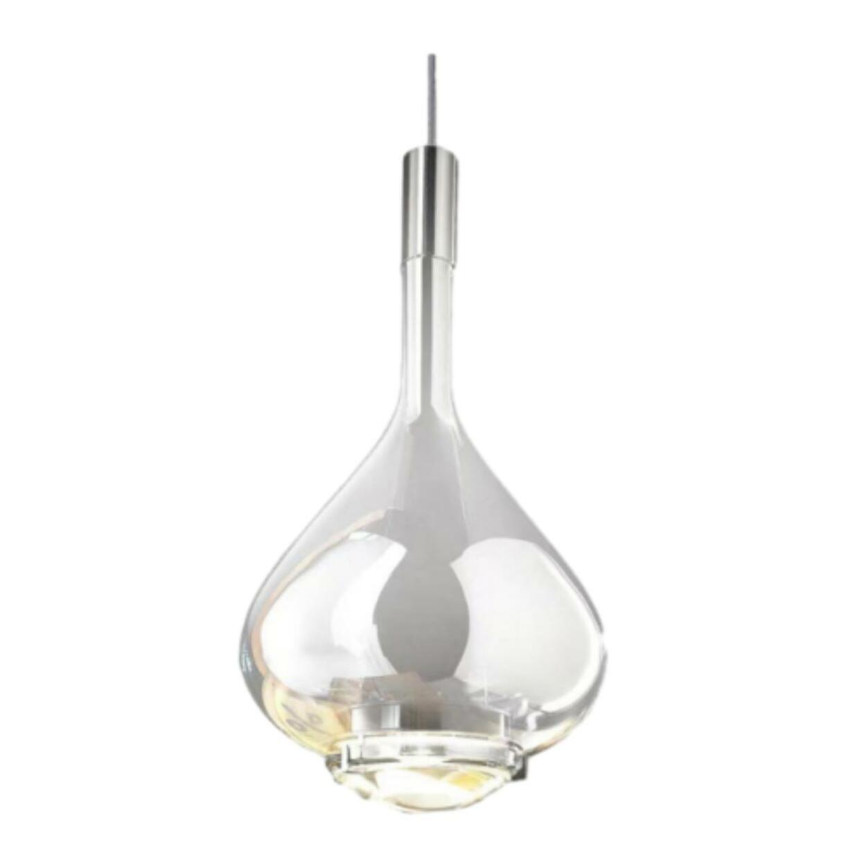 Modern Glass Teardrop LED Pendant Light Flexible Length