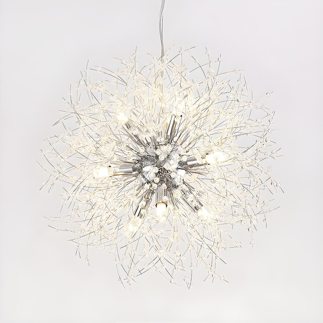 Modern Golden Firework Starburst Crystal Chandelier