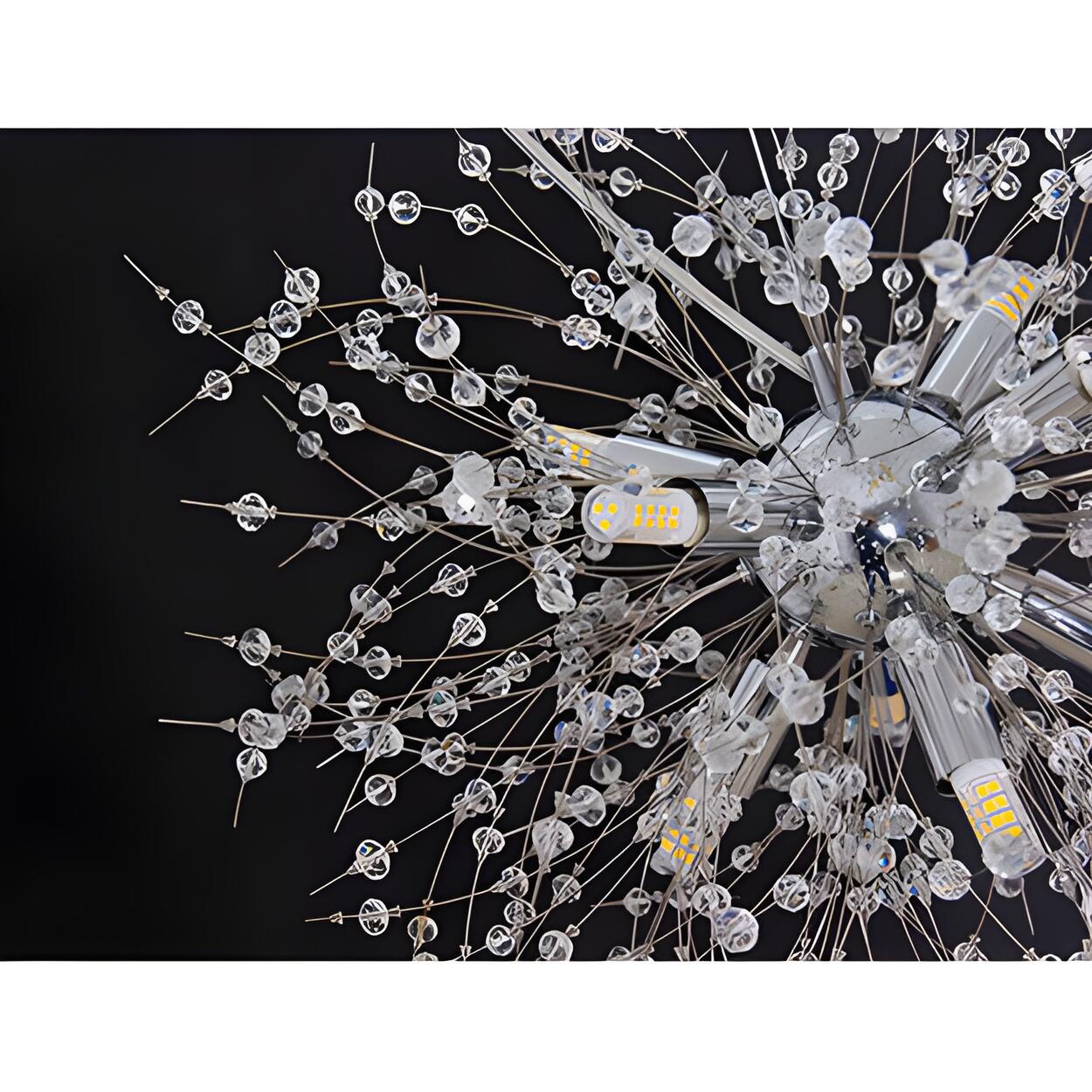 Modern Golden Firework Starburst Crystal Chandelier