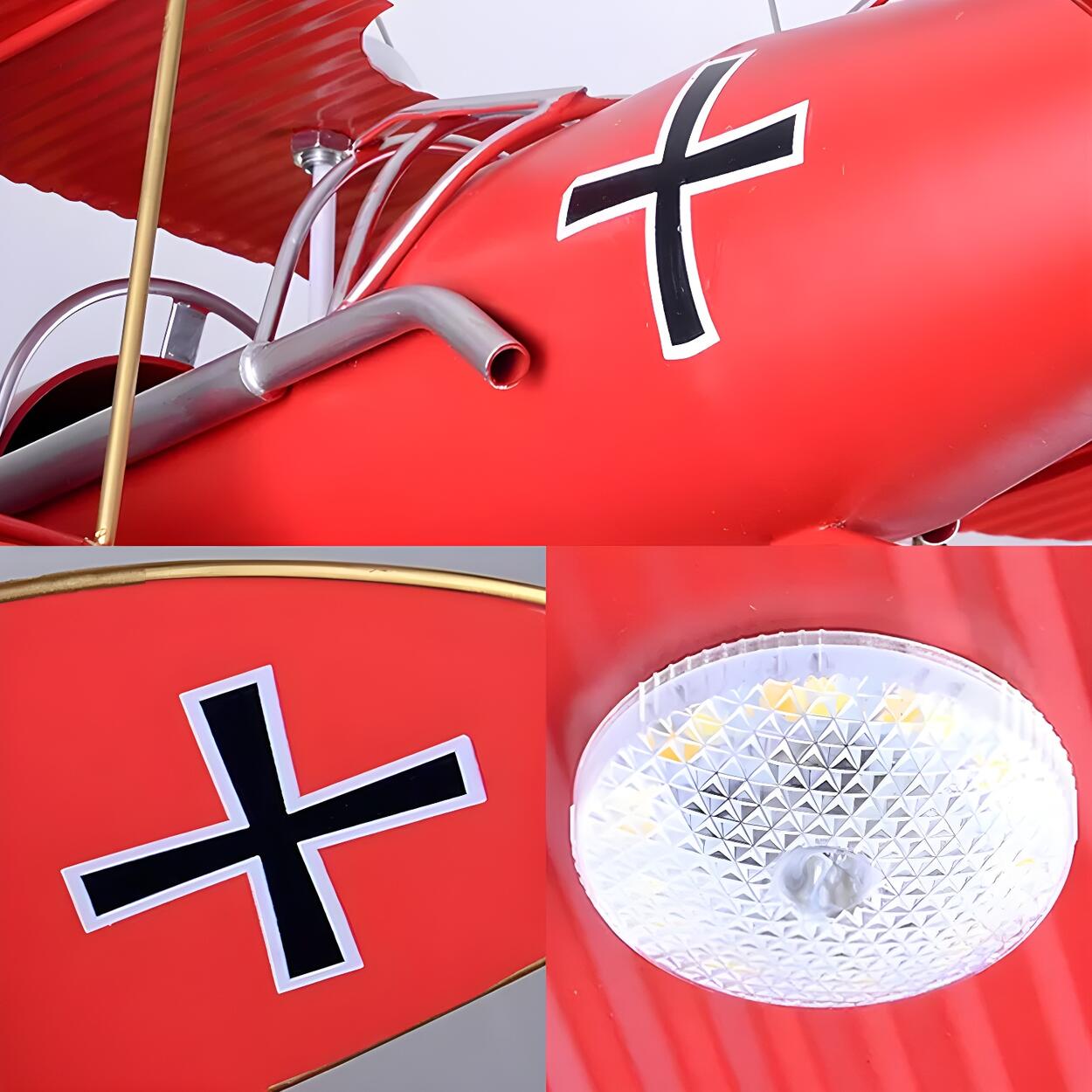 Modern Kids Room Red Airplane Pendant Light Chandelier