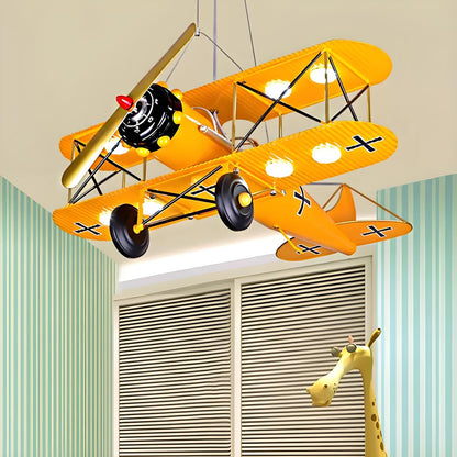 Modern Kids Room Red Airplane Pendant Light Chandelier