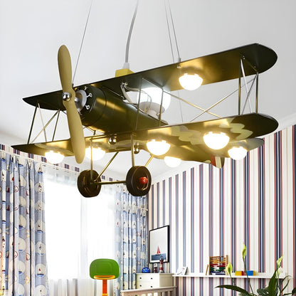 Modern Kids Room Red Airplane Pendant Light Chandelier