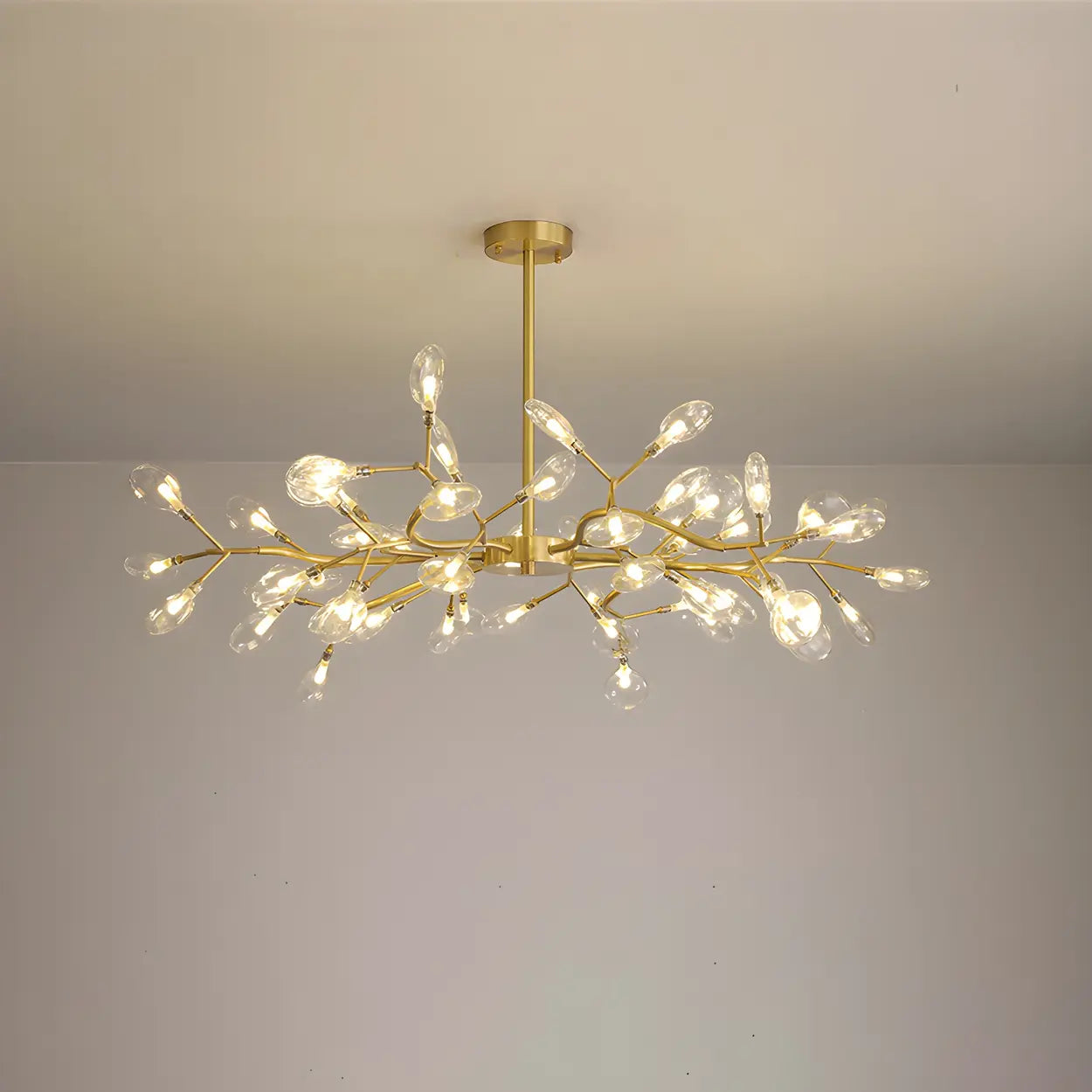 Modern Large Branch Crystal Brass Chandelier Ceiling Light