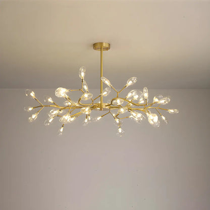 Modern Large Branch Crystal Brass Chandelier Ceiling Light