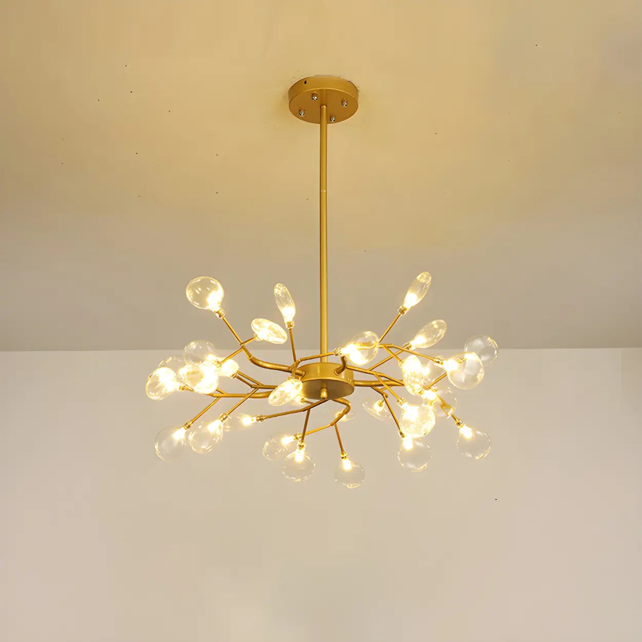 Modern Large Branch Crystal Brass Chandelier Ceiling Light